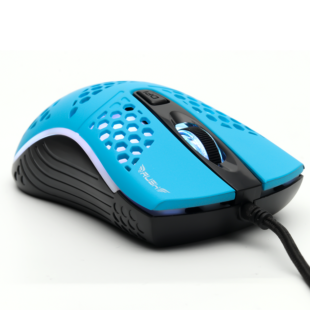 RUSH RM02 RGB 1600 DPI OYUNCU MOUSE MAVİ