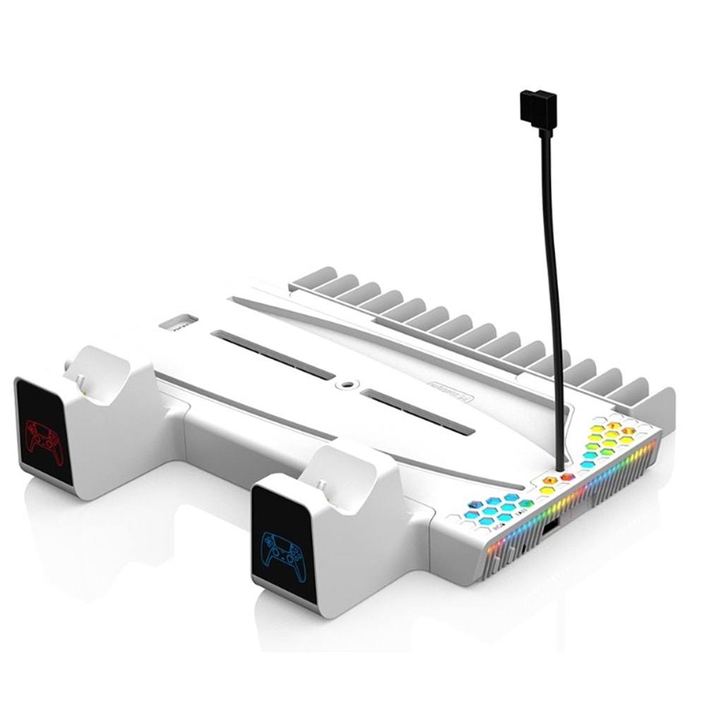 EPICARMA PLAYSTATİON 5 UYUMLU SOĞUTUCU FANLI STAND VE ÇİFT DUALSENSE ŞARJ İSTASYONU