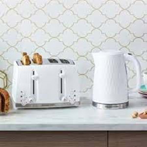 RUSSELL HOBBS 26070 HONEYCOMB KOLLEKSİYON 4 DİLİM EKMEK KIZARTMA MAKİNESİ BEYAZ